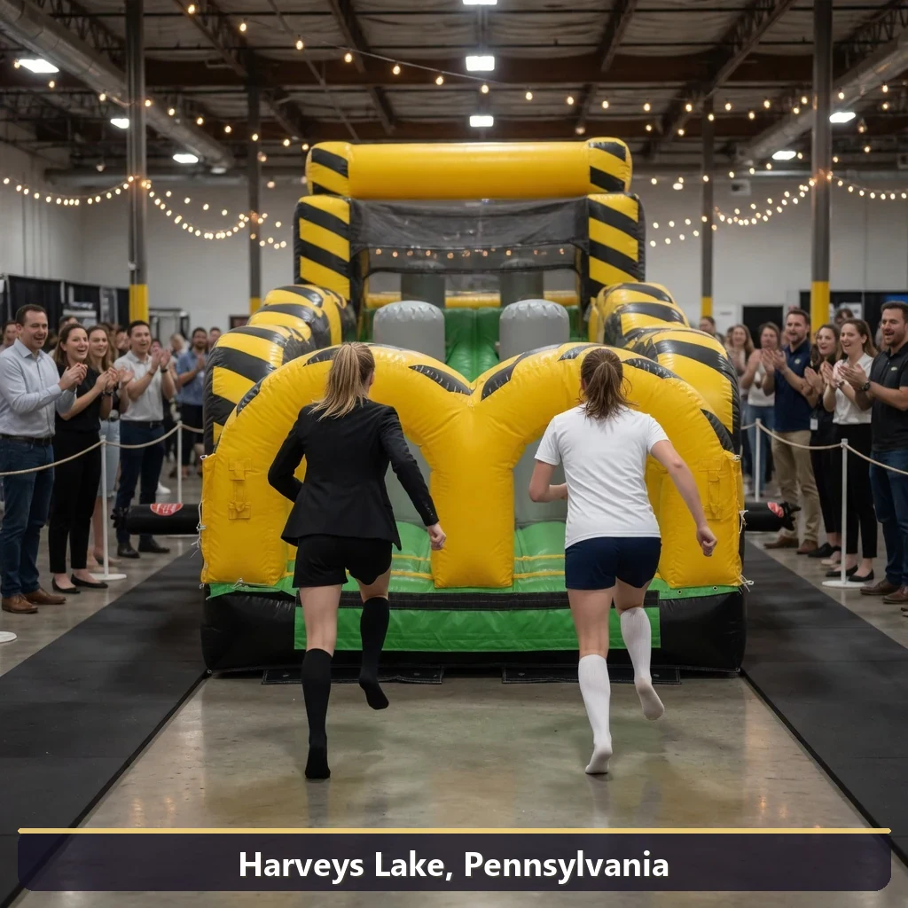 Inflatable obstacle course rental for events in Harveys Lake, Pennsylvania