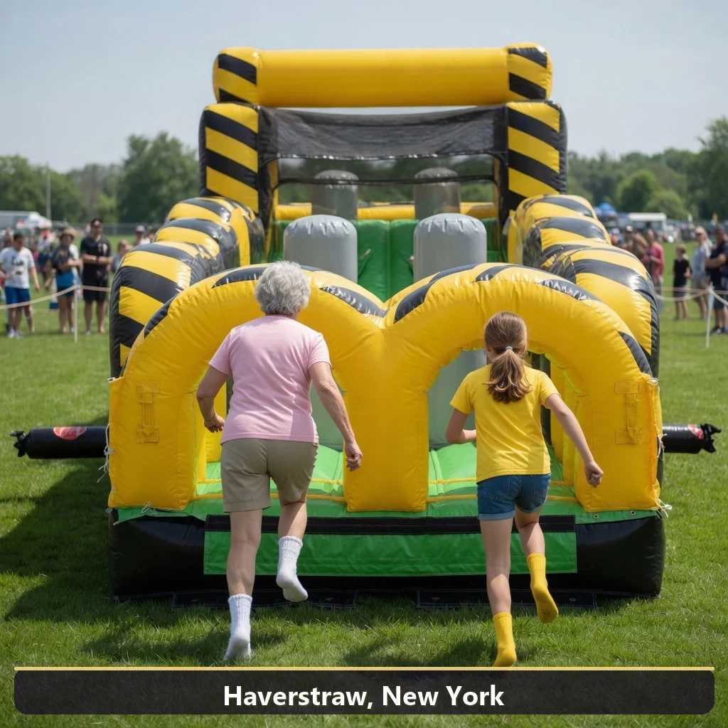 Inflatable obstacle course rental for events in Haverstraw, New York