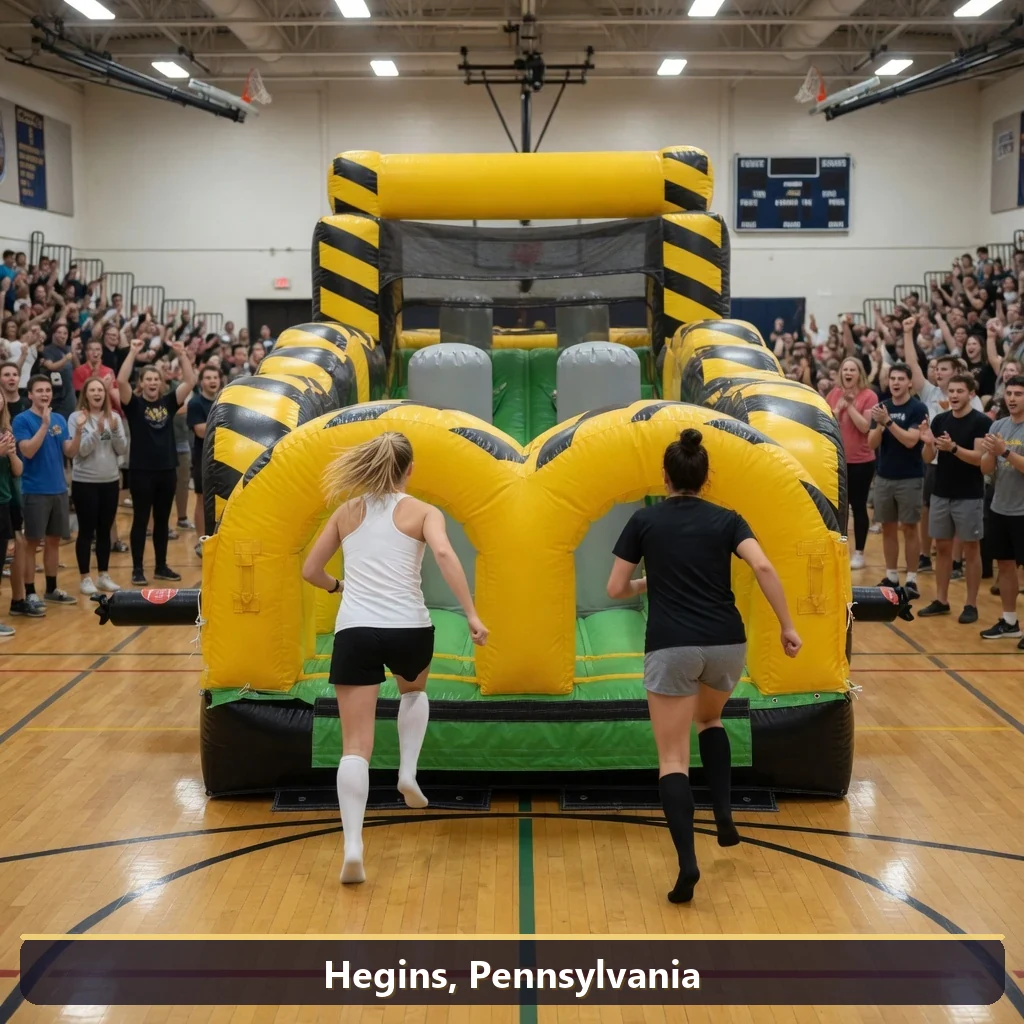 Inflatable obstacle course rental for events in Hegins, Pennsylvania