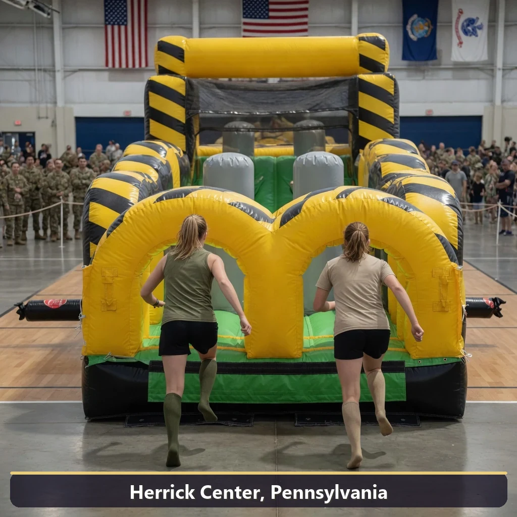 Inflatable obstacle course rental for events in Herrick Center, Pennsylvania
