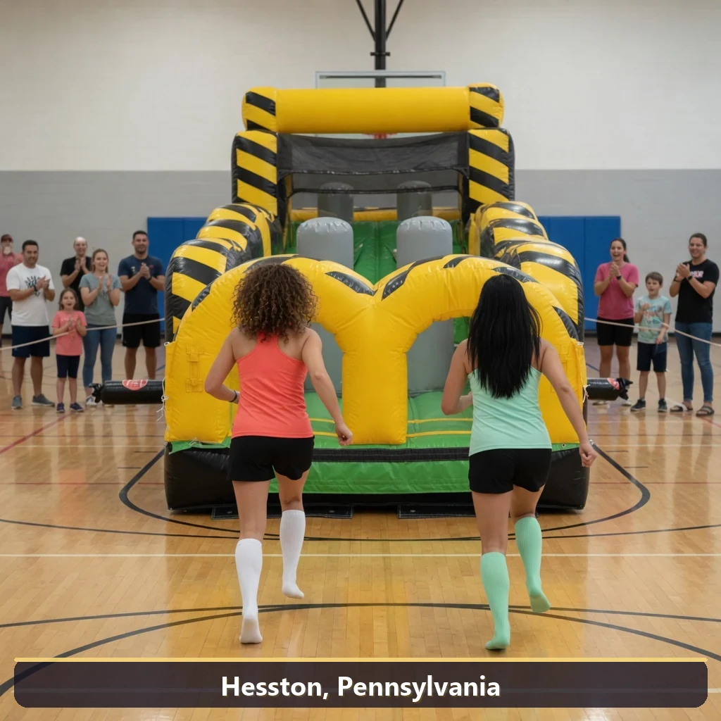 Inflatable obstacle course rental for events in Hesston, Pennsylvania