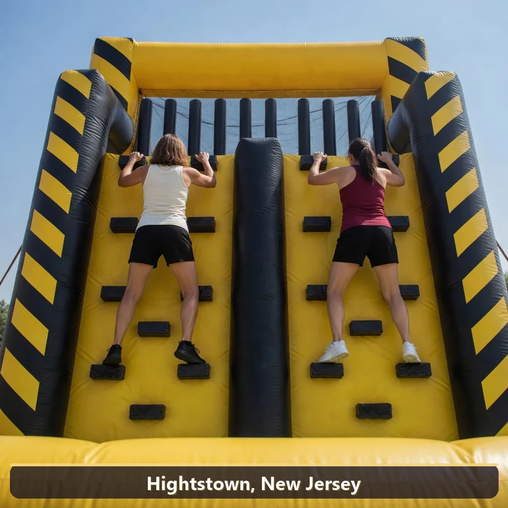 Inflatable obstacle course rental for events in Hightstown, New Jersey