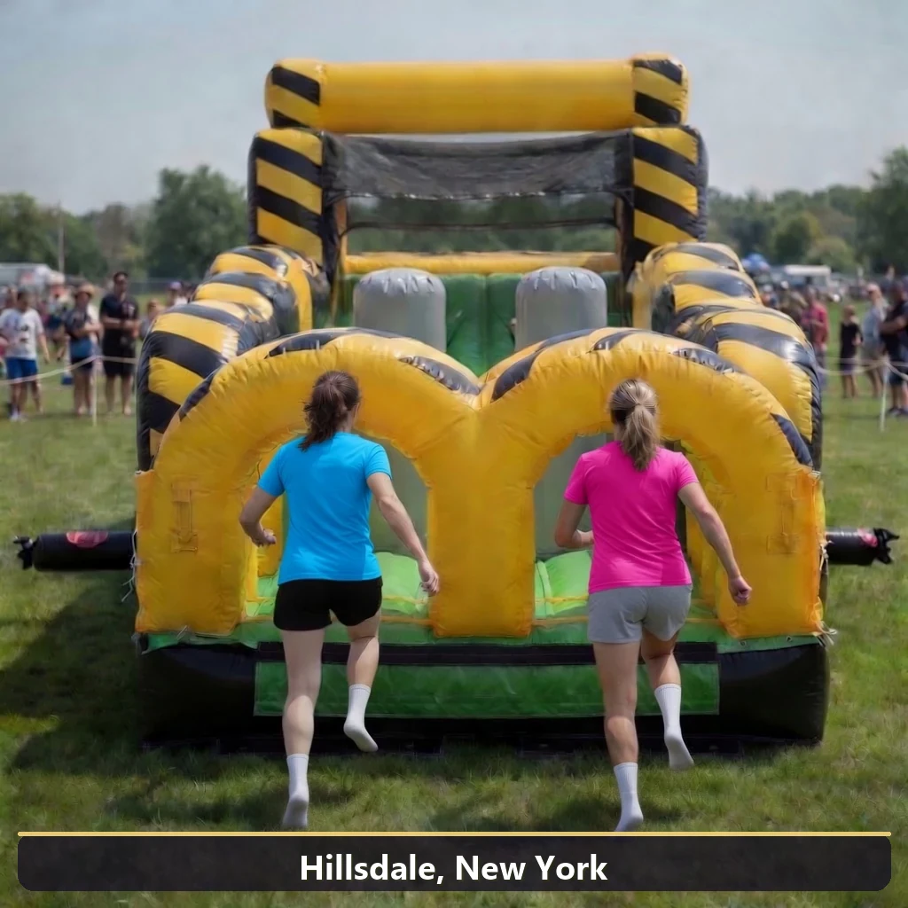 Inflatable obstacle course rental for events in Hillsdale, New York