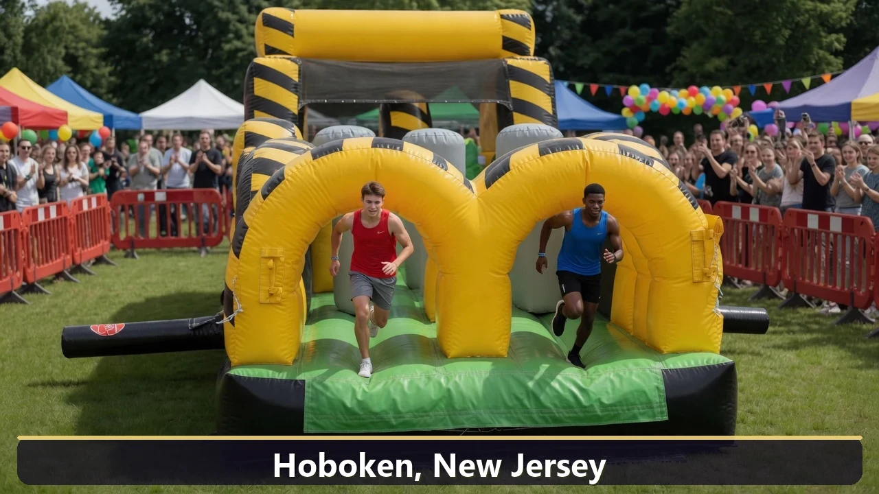Inflatable obstacle course rental for events in Hoboken, New Jersey