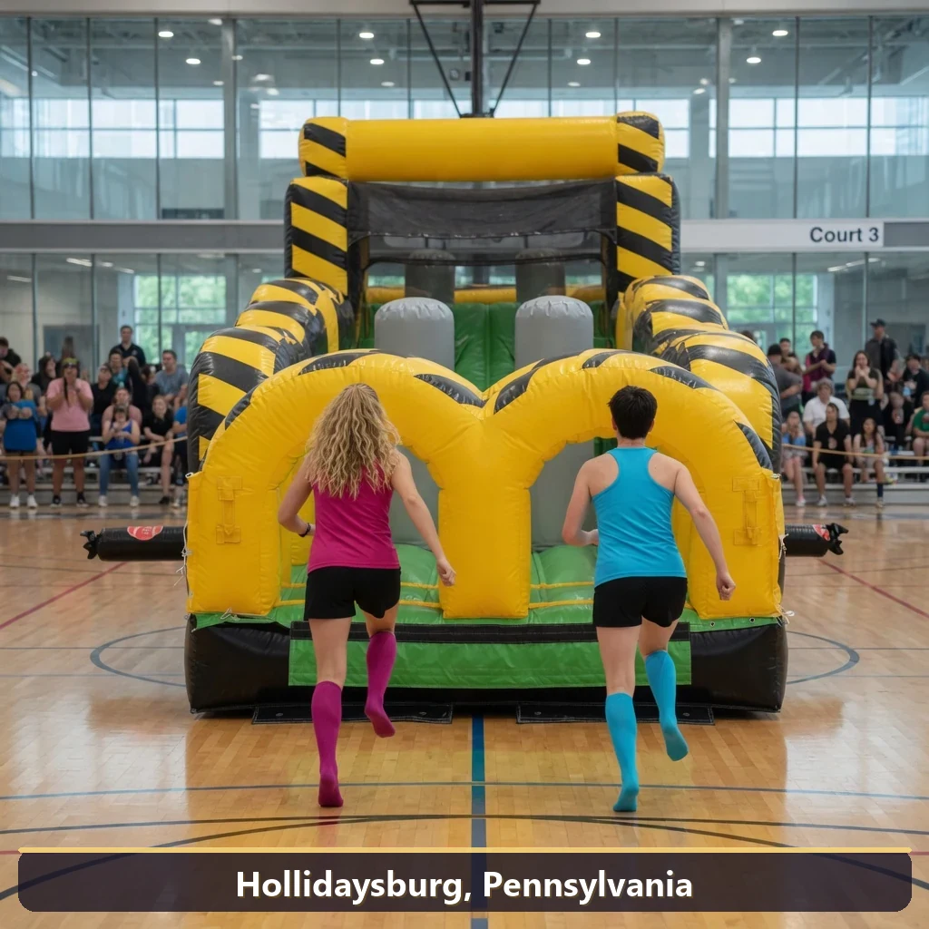 Inflatable obstacle course rental for events in Hollidaysburg, Pennsylvania