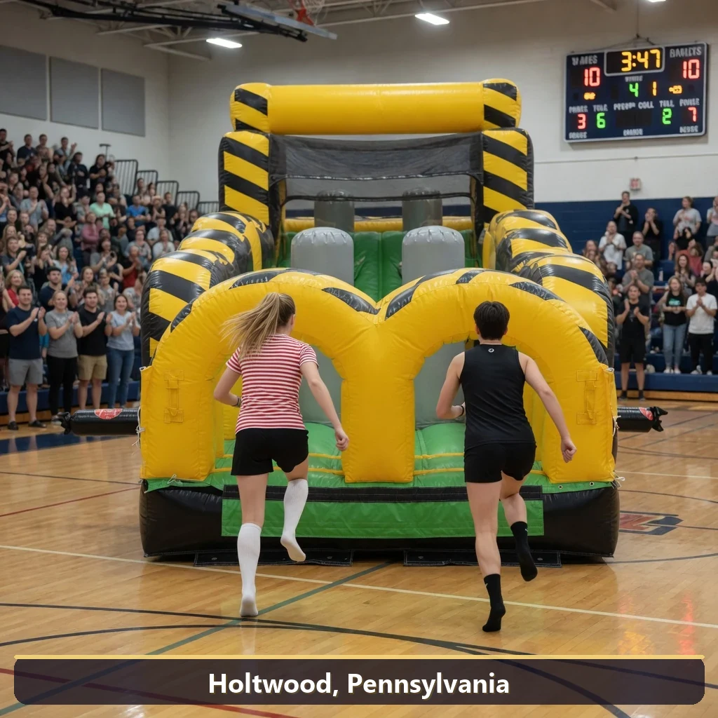 Inflatable obstacle course rental for events in Holtwood, Pennsylvania