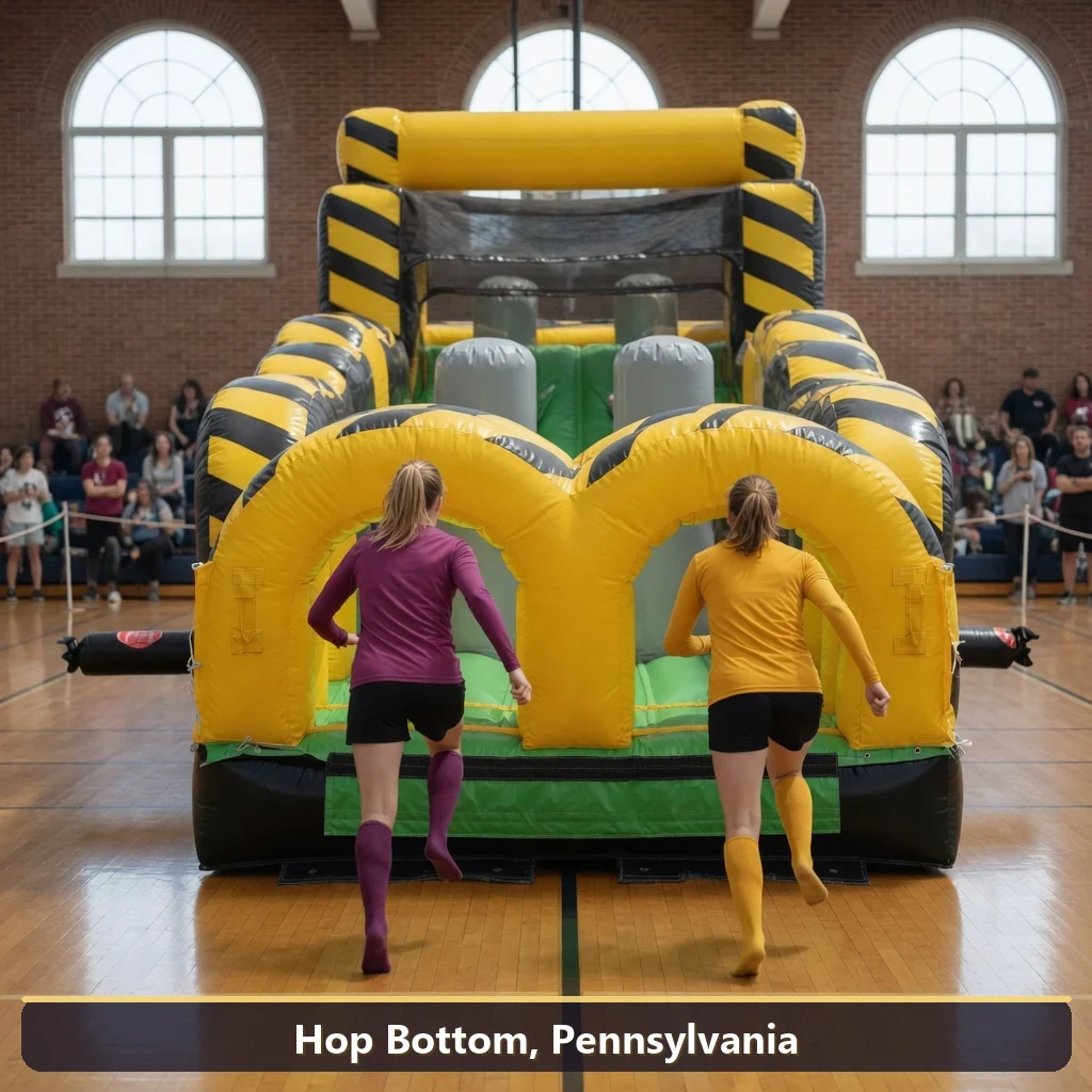 Inflatable obstacle course rental for events in Hop Bottom, Pennsylvania