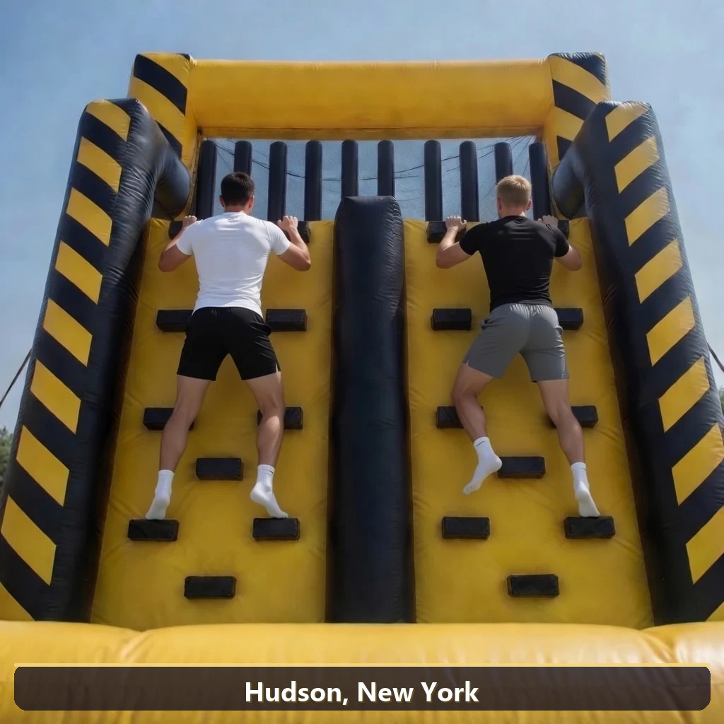 Inflatable obstacle course rental for events in Hudson, New York