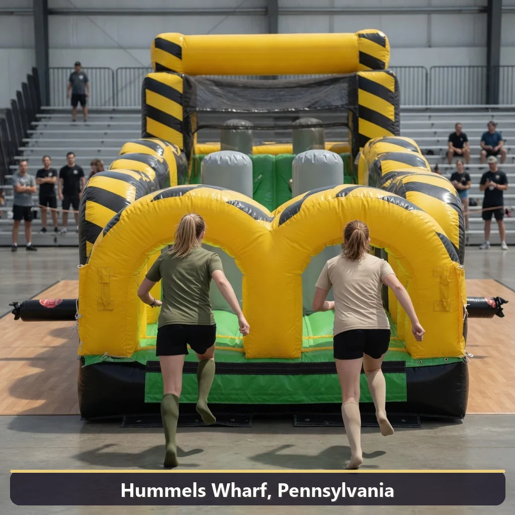 Inflatable obstacle course rental for events in Hummels Wharf, Pennsylvania