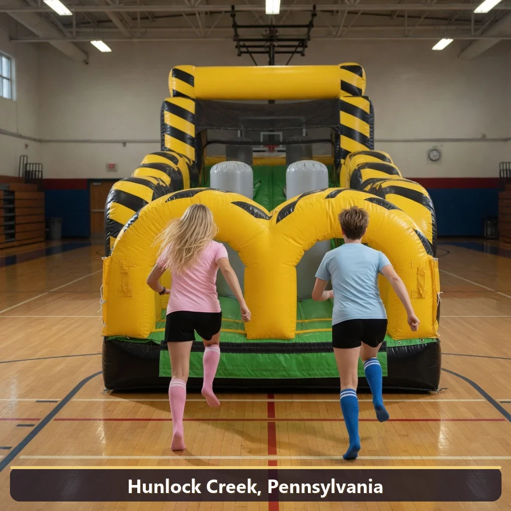 Inflatable obstacle course rental for events in Hunlock Creek, Pennsylvania