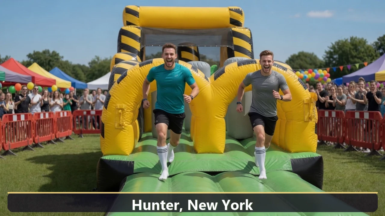 Inflatable obstacle course rental for events in Hunter, New York
