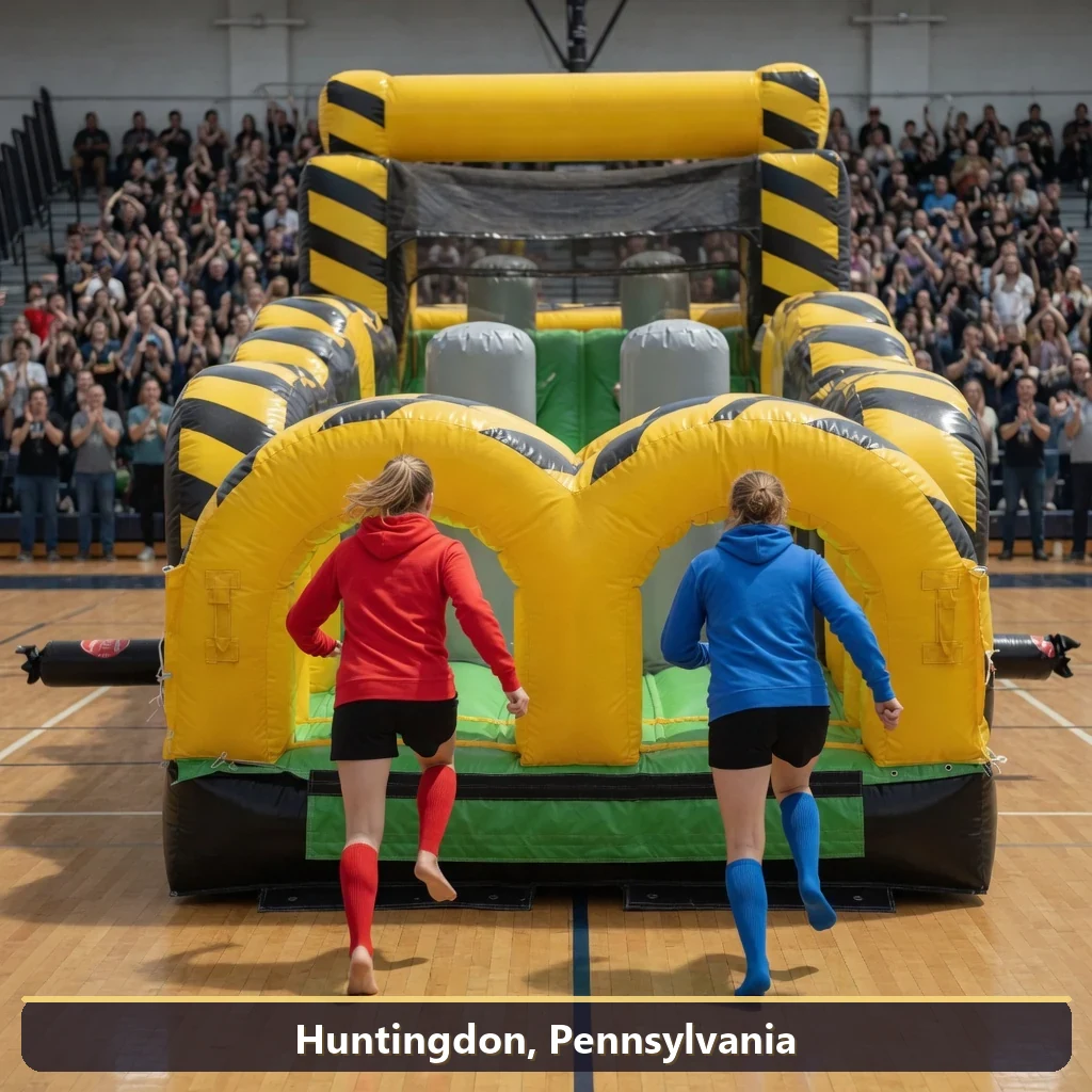 Inflatable obstacle course rental for events in Huntingdon, Pennsylvania
