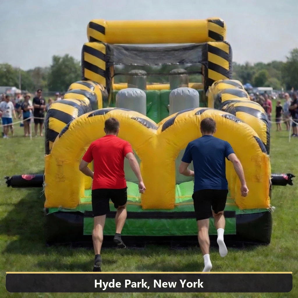 Inflatable obstacle course rental for events in Hyde Park, New York
