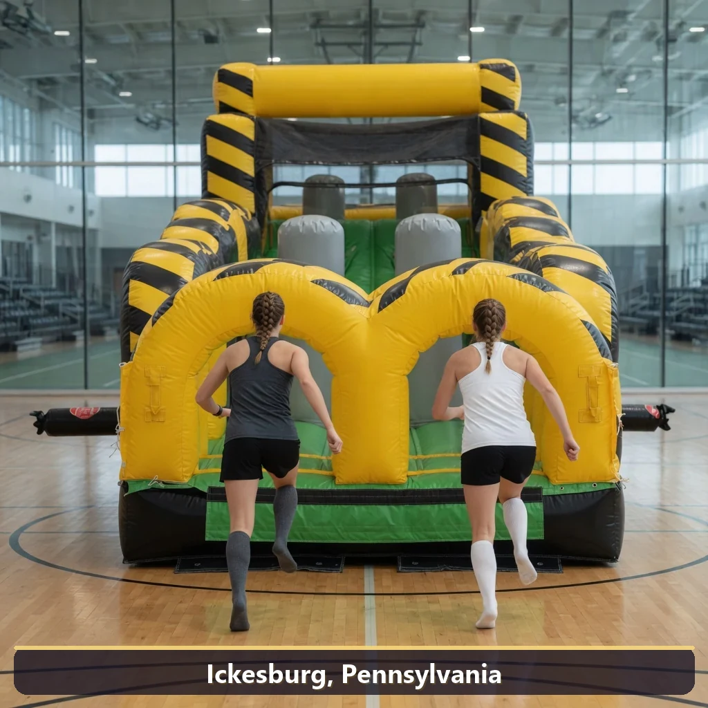 Inflatable obstacle course rental for events in Ickesburg, Pennsylvania