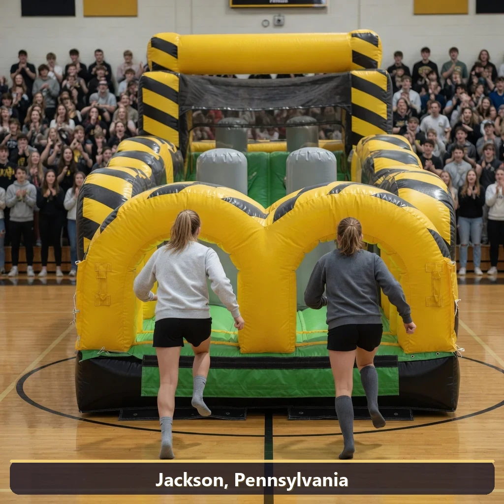 Inflatable obstacle course rental for events in Jackson, Pennsylvania