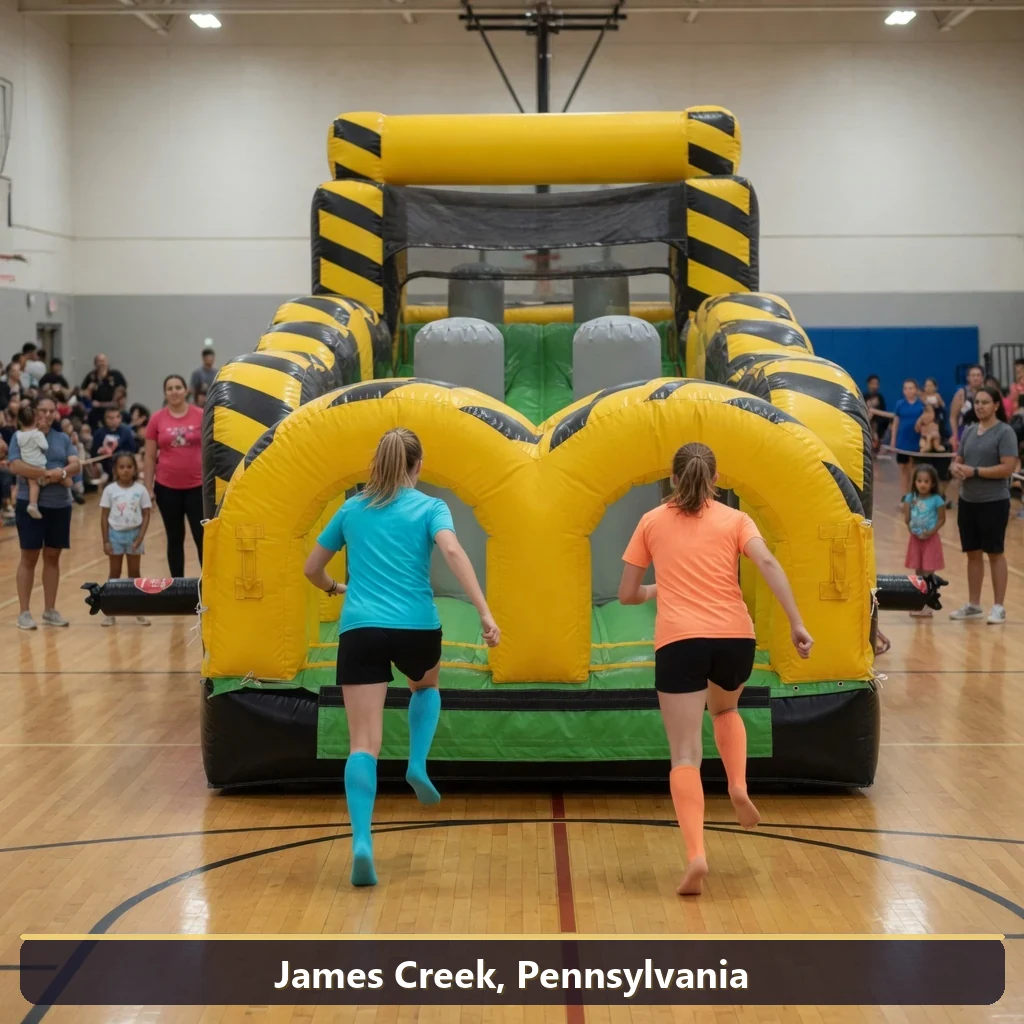 Inflatable obstacle course rental for events in James Creek, Pennsylvania