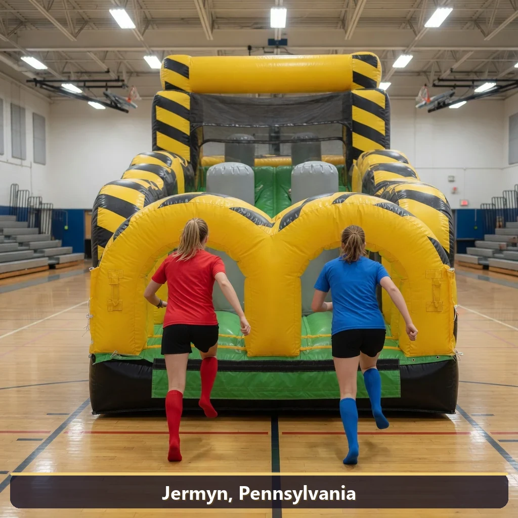 Inflatable obstacle course rental for events in Jermyn, Pennsylvania