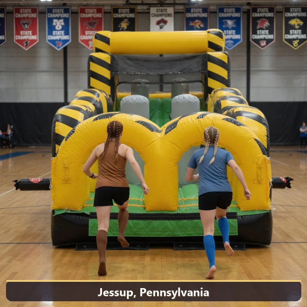 Inflatable obstacle course rental for events in Jessup, Pennsylvania