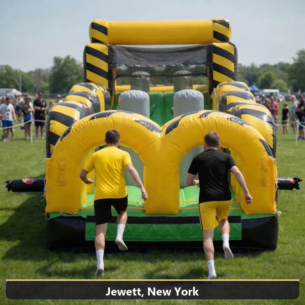 Inflatable obstacle course rental for events in Jewett, New York