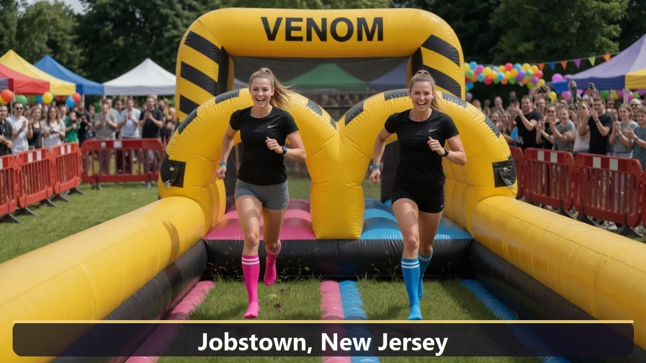 Inflatable obstacle course rental for events in Jobstown, New Jersey