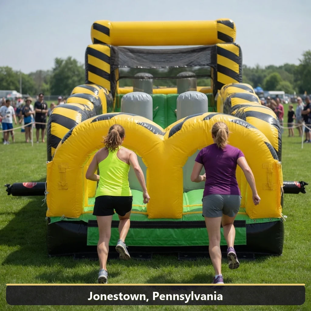 Inflatable obstacle course rental for events in Jonestown, Pennsylvania