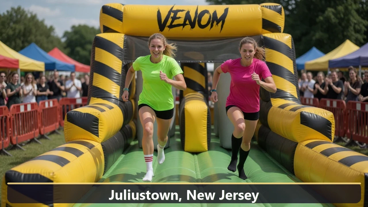 Inflatable obstacle course rental for events in Juliustown, New Jersey