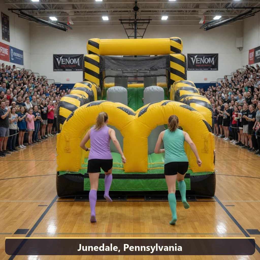 Inflatable obstacle course rental for events in Junedale, Pennsylvania