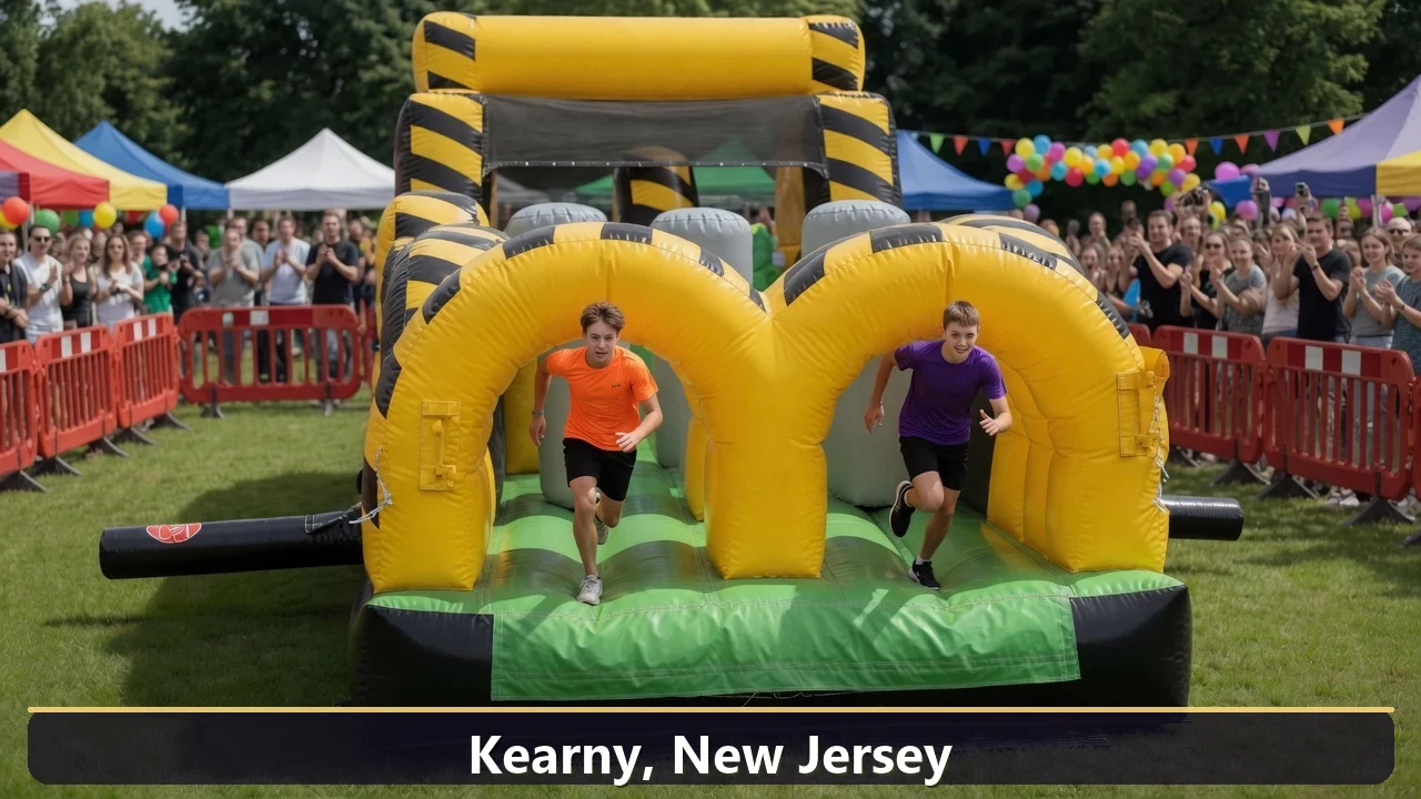 Inflatable obstacle course rental for events in Kearny, New Jersey