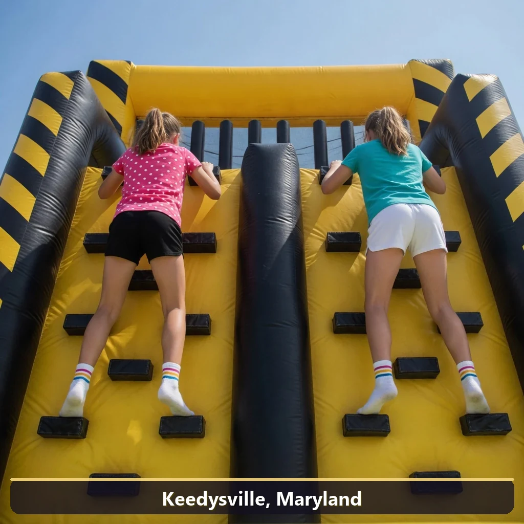 Inflatable obstacle course rental for events in Keedysville, Maryland