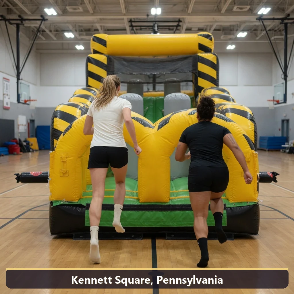 Inflatable obstacle course rental for events in Kennett Square, Pennsylvania