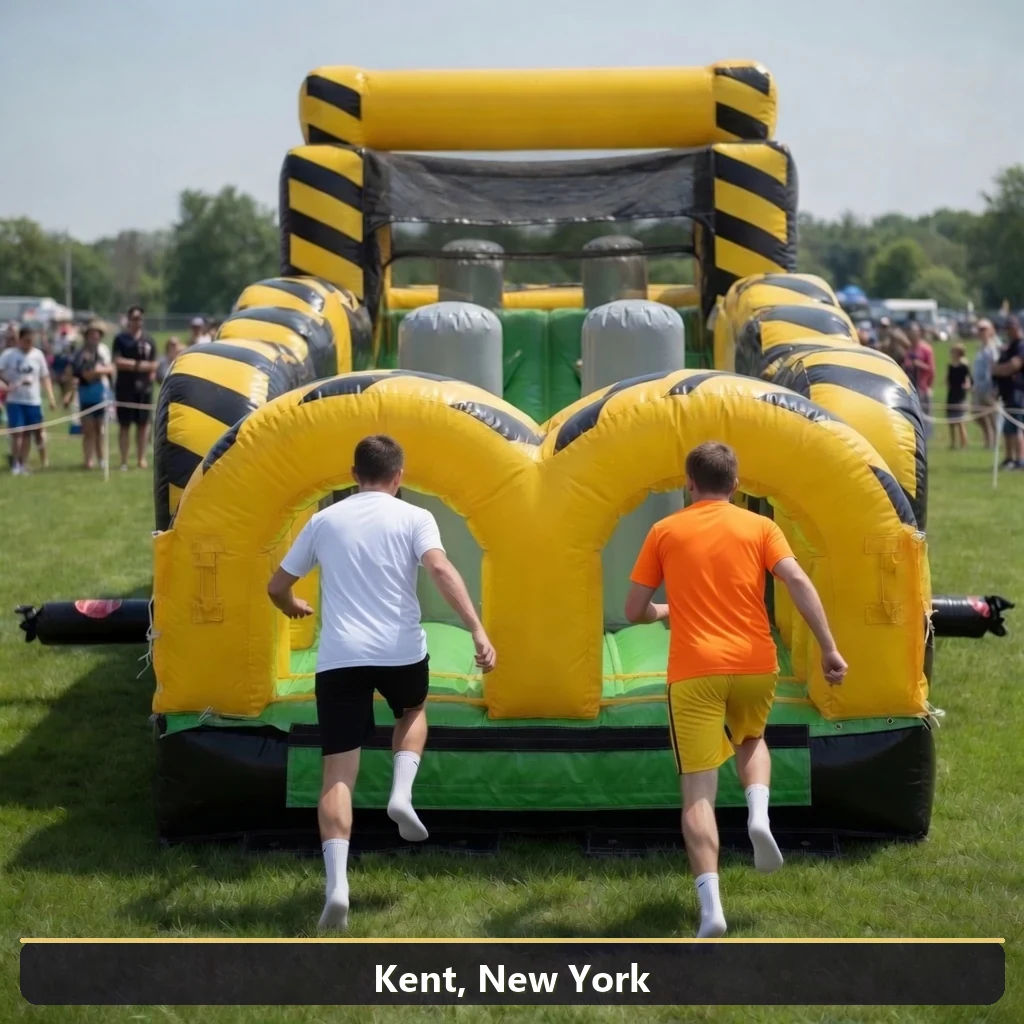 Inflatable obstacle course rental for events in Kent, New York