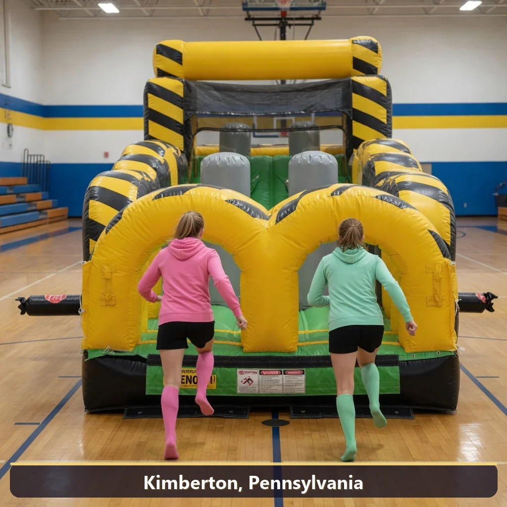 Inflatable obstacle course rental for events in Kimberton, Pennsylvania