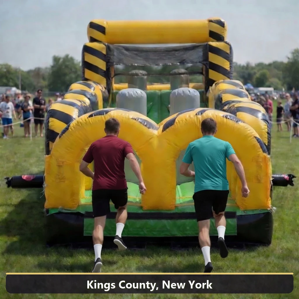 Inflatable obstacle course rental for events in Kings County, New York