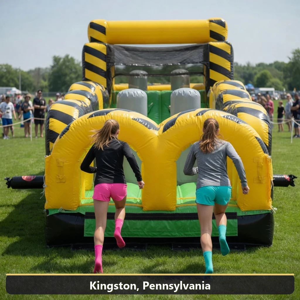 Inflatable obstacle course rental for events in Kingston, Pennsylvania