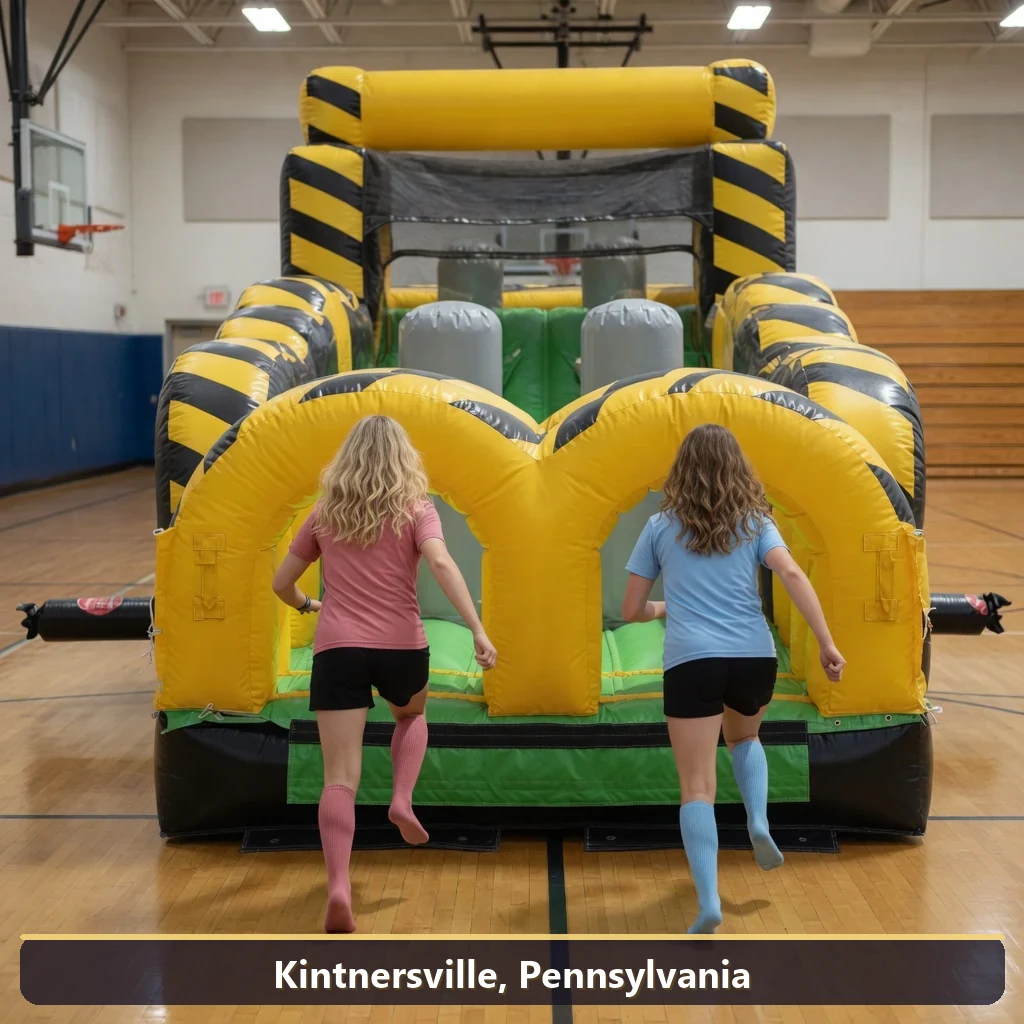 Inflatable obstacle course rental for events in Kintnersville, Pennsylvania