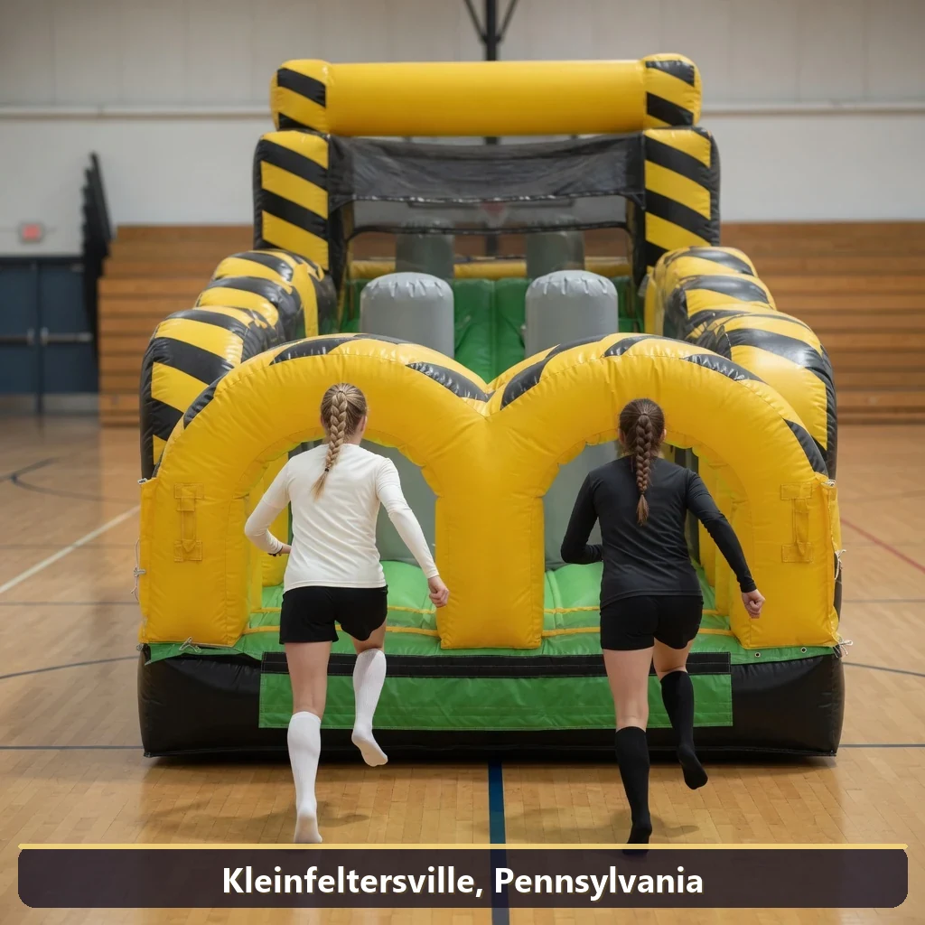 Inflatable obstacle course rental for events in Kleinfeltersville, Pennsylvania