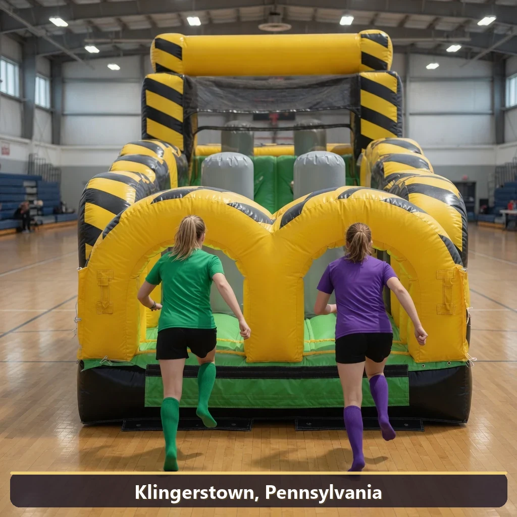 Inflatable obstacle course rental for events in Klingerstown, Pennsylvania