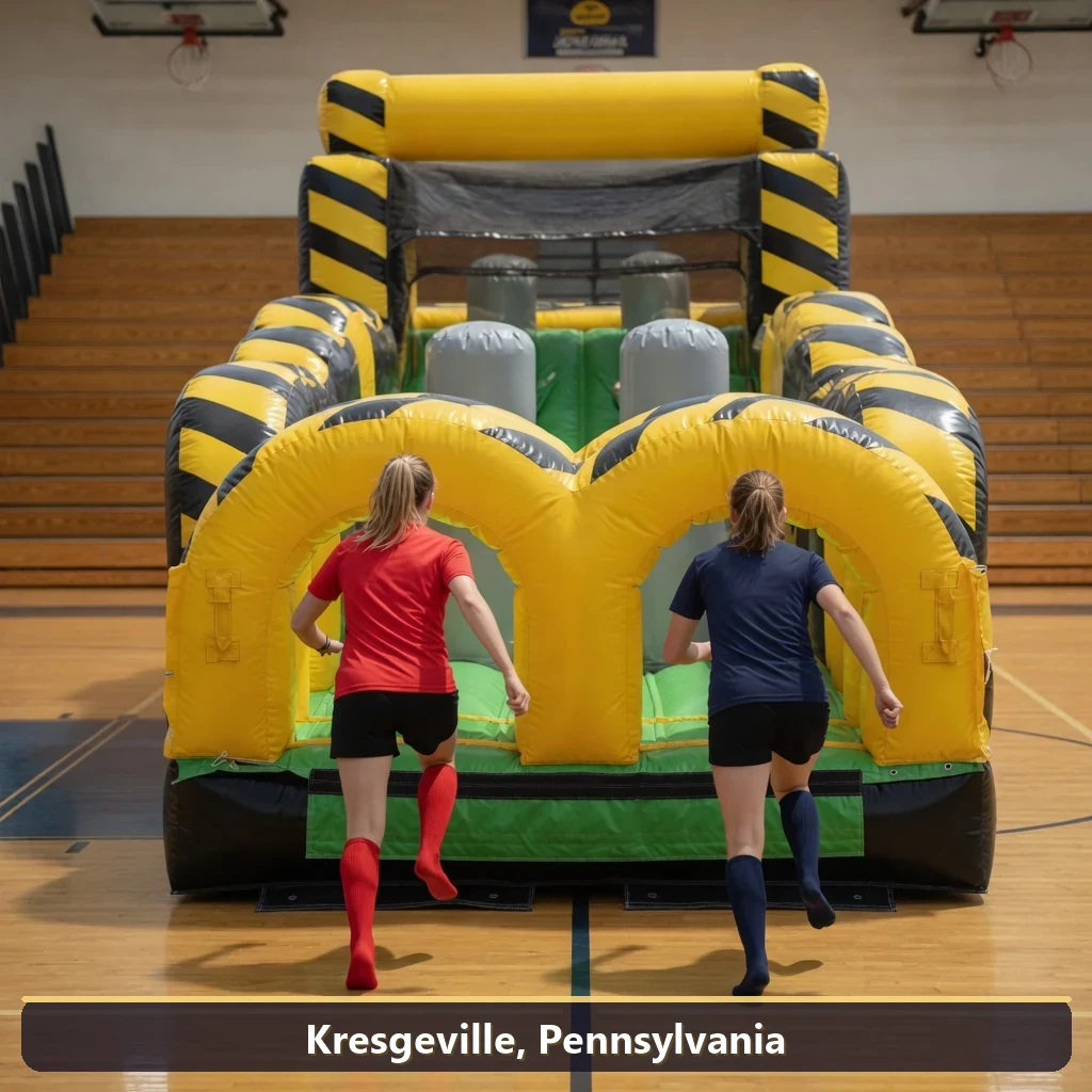 Inflatable obstacle course rental for events in Kresgeville, Pennsylvania