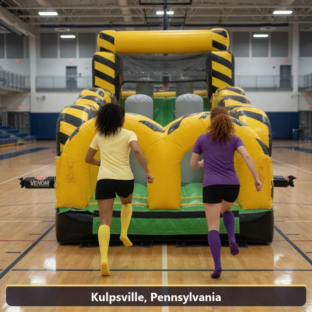 Inflatable obstacle course rental for events in Kulpsville, Pennsylvania