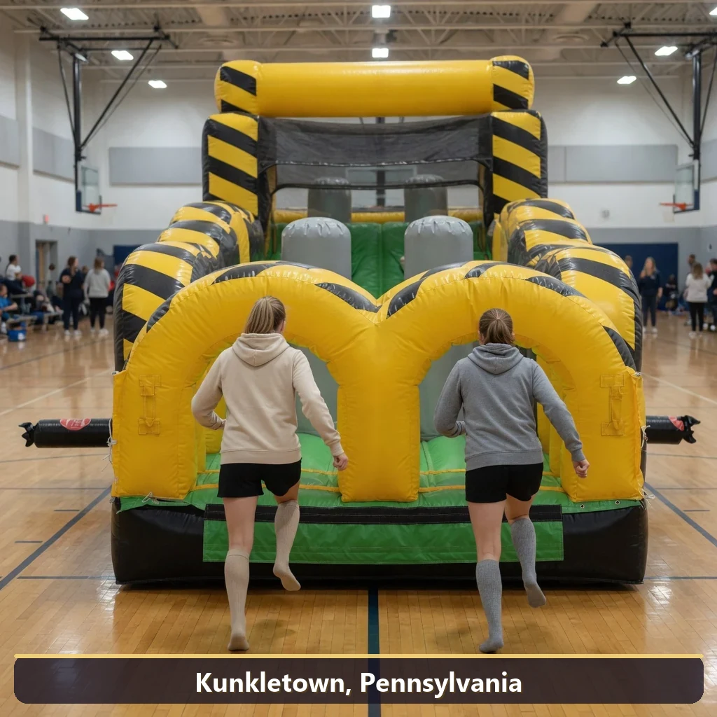 Inflatable obstacle course rental for events in Kunkletown, Pennsylvania