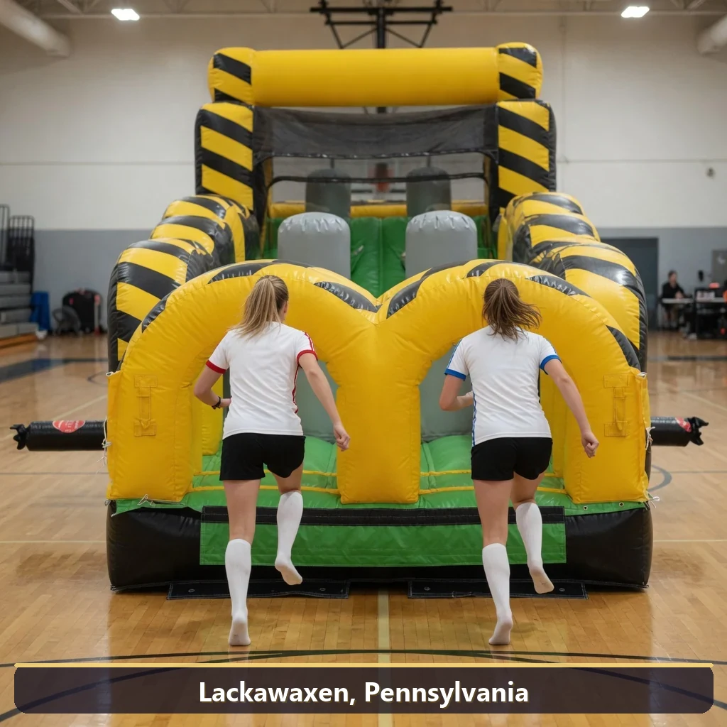 Inflatable obstacle course rental for events in Lackawaxen, Pennsylvania