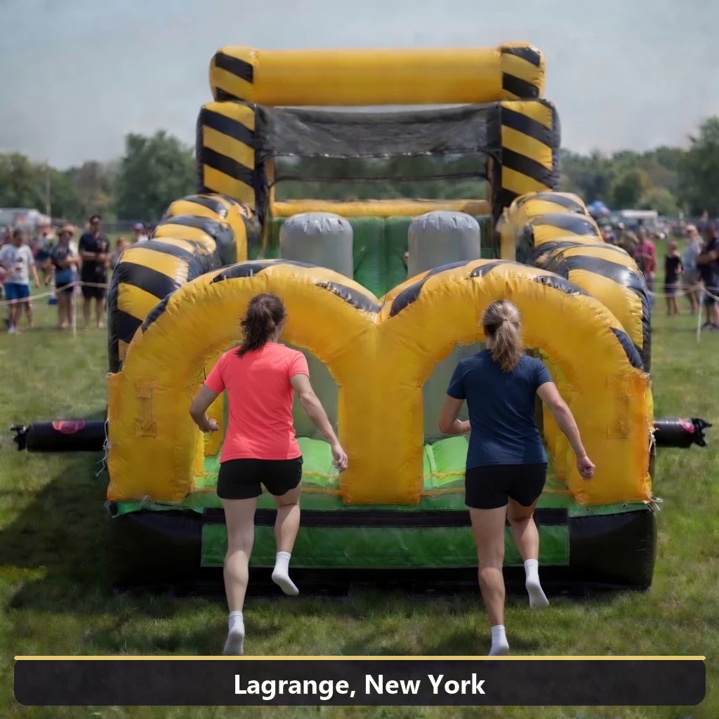 Inflatable obstacle course rental for events in Lagrange, New York