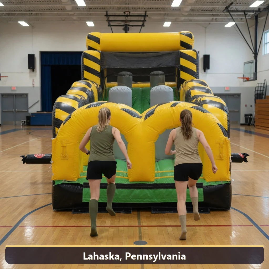Inflatable obstacle course rental for events in Lahaska, Pennsylvania