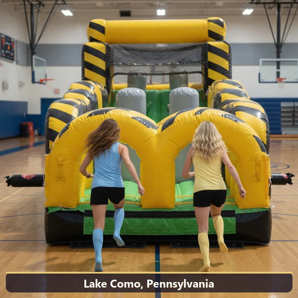 Inflatable obstacle course rental for events in Lake Como, Pennsylvania