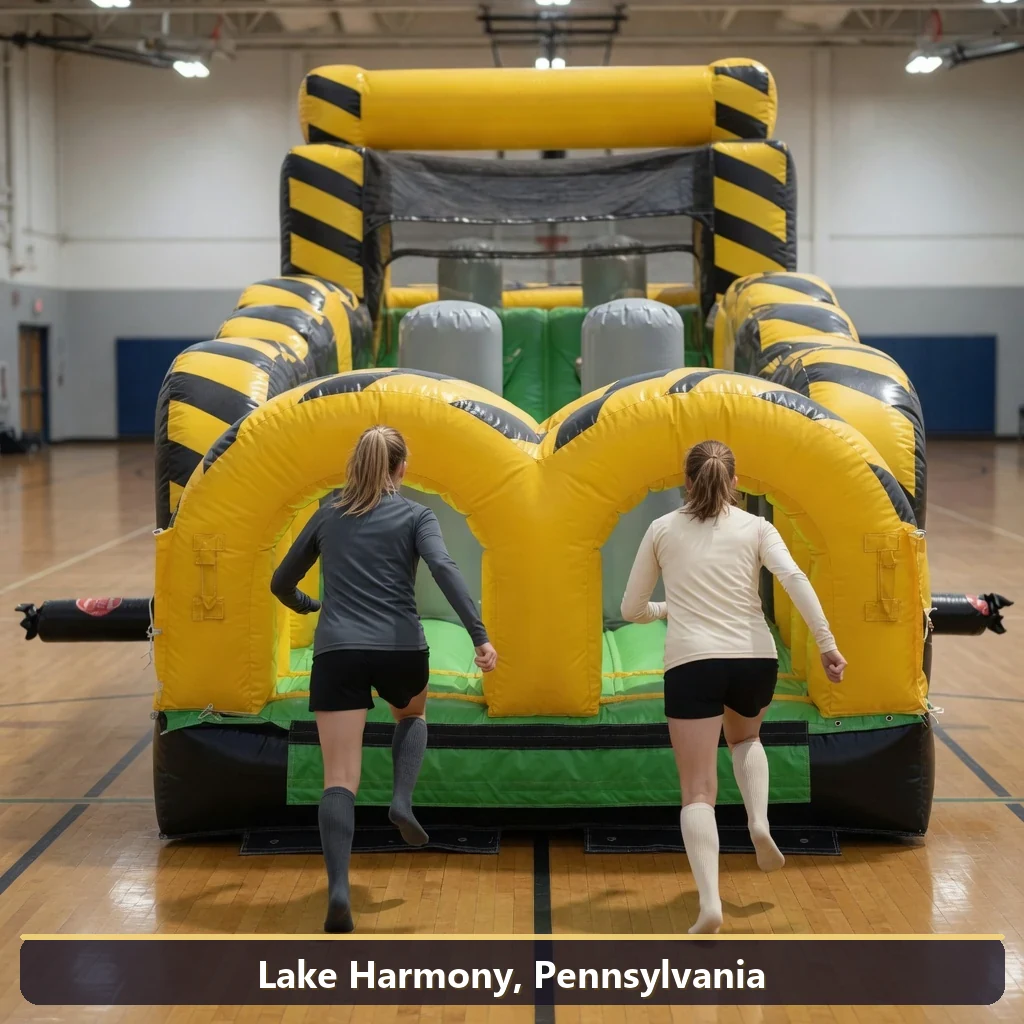 Inflatable obstacle course rental for events in Lake Harmony, Pennsylvania