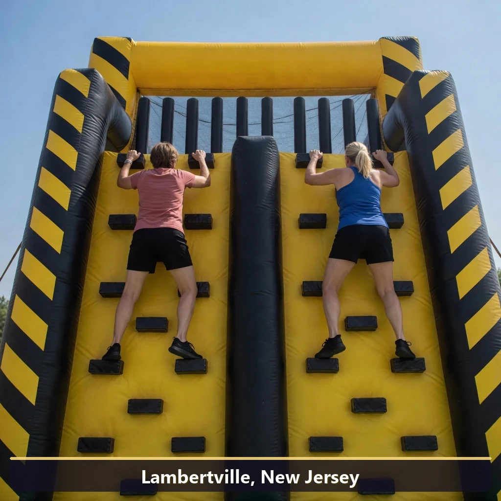 Inflatable obstacle course rental for events in Lambertville, New Jersey