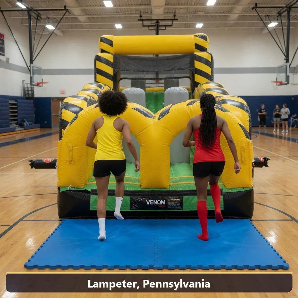 Inflatable obstacle course rental for events in Lampeter, Pennsylvania