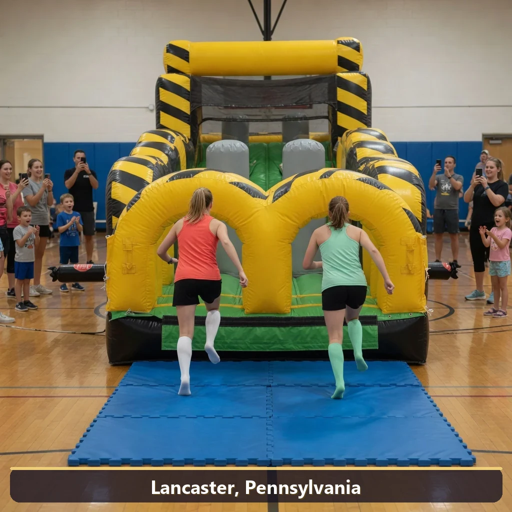 Inflatable obstacle course rental for events in Lancaster, Pennsylvania