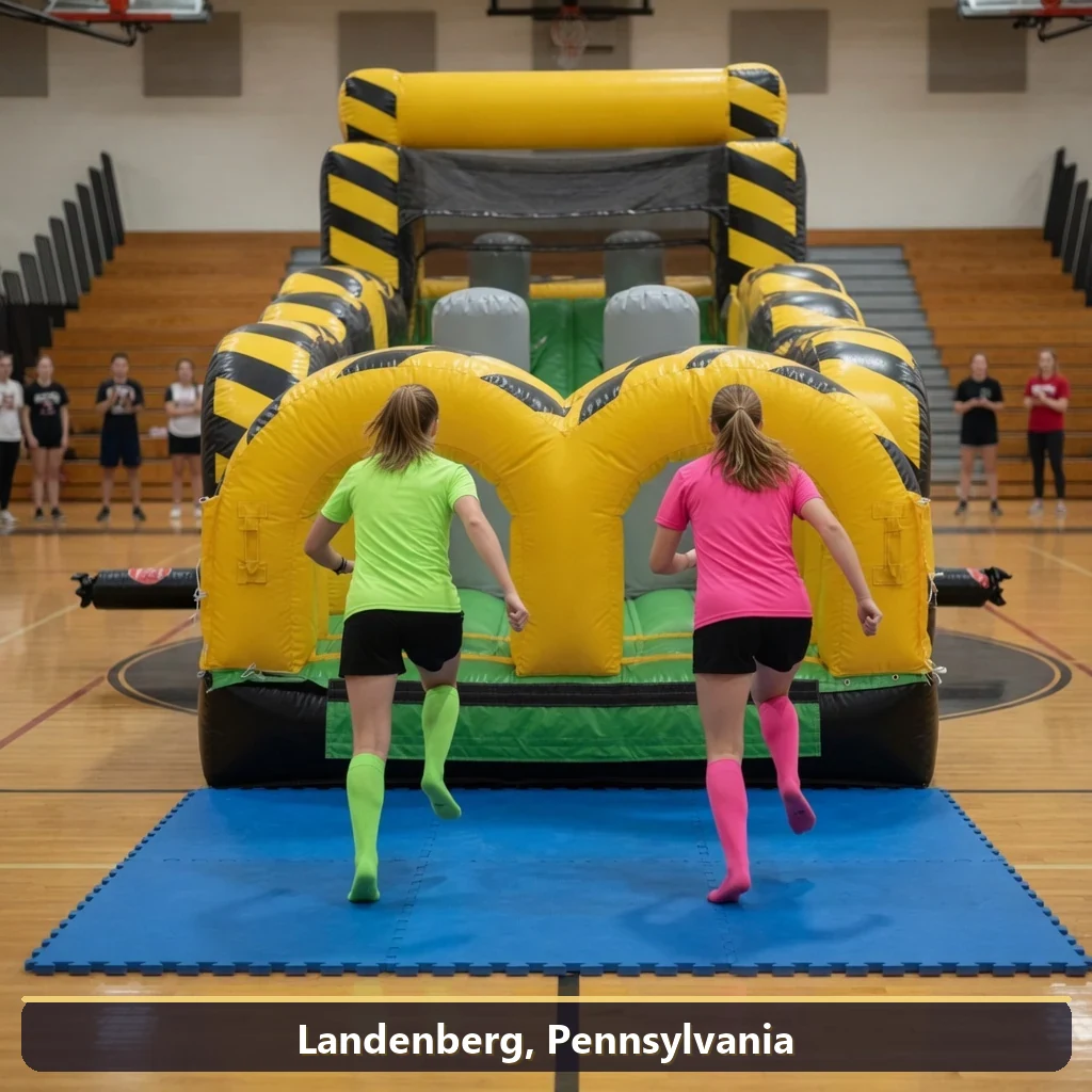 Inflatable obstacle course rental for events in Landenberg, Pennsylvania