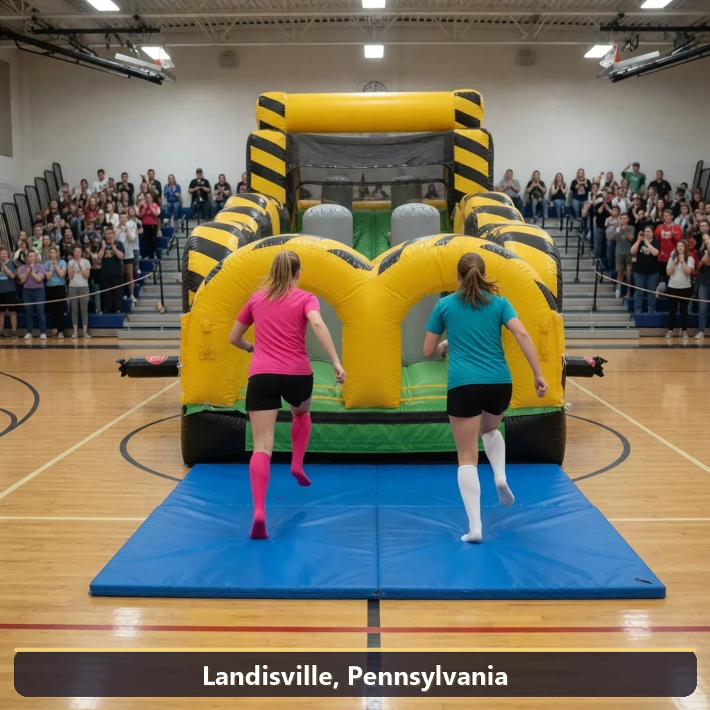 Inflatable obstacle course rental for events in Landisville, Pennsylvania